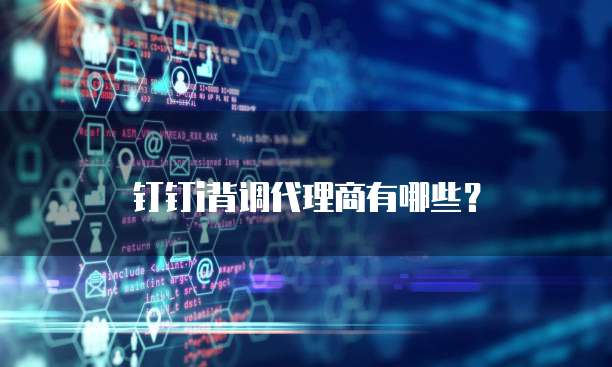 钉钉i背调代理商有哪些？