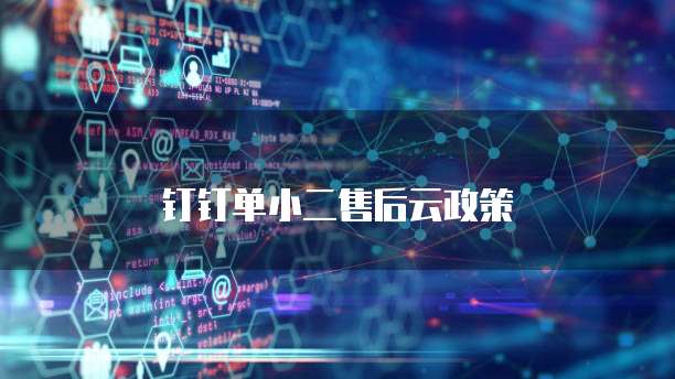 钉钉单小二售后云政策