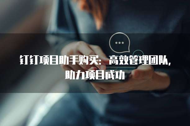 钉钉项目助手购买:高效管理团队,助力项目成功