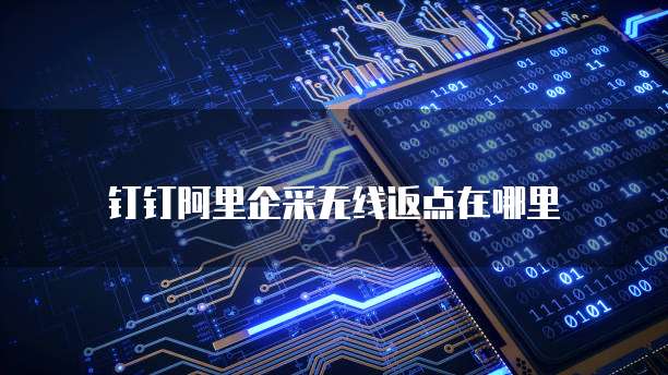 钉钉阿里企采无线返点在哪里