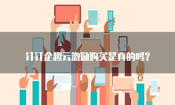 钉钉企趣云激励购买是真的吗?