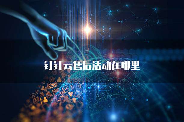 钉钉云售后活动在哪里