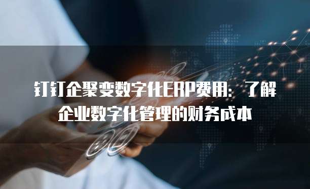 钉钉企聚变数字化ERP费用:了解企业数字化管理的财务成本