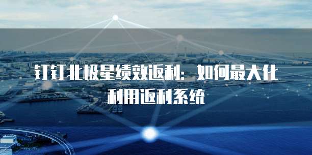 钉钉北极星绩效返利:如何最大化利用返利系统
