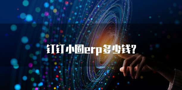 钉钉小圈erp多少钱?