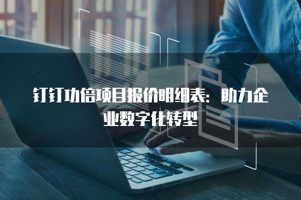 钉钉功倍项目报价明细表:助力企业数字化转型