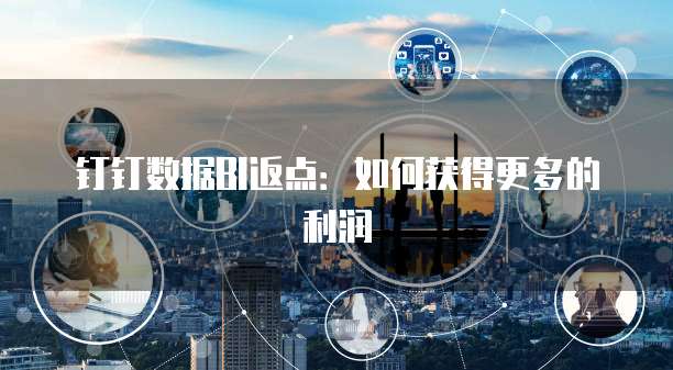 钉钉数据BI返点:如何获得更多的利润