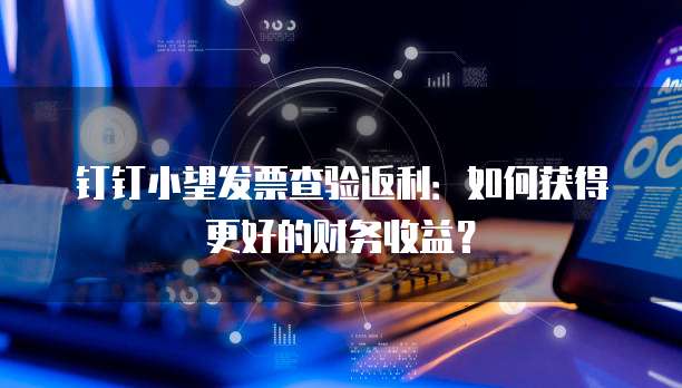 钉钉小望发票查验返利:如何获得更好的财务收益?