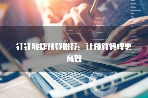钉钉敏捷预算推荐:让预算管理更高效