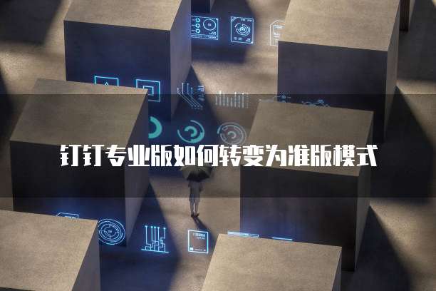 钉钉专业版如何转变为准版模式