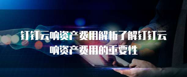 钉钉云呐资产费用解析了解钉钉云呐资产费用的重要性