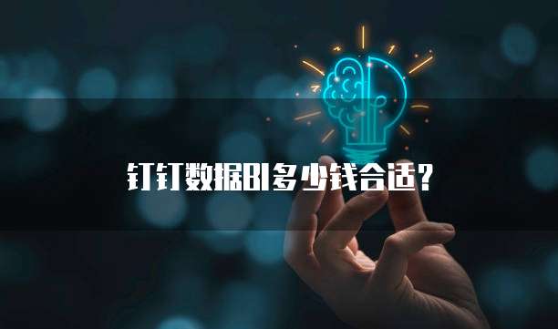 钉钉数据BI多少钱合适?