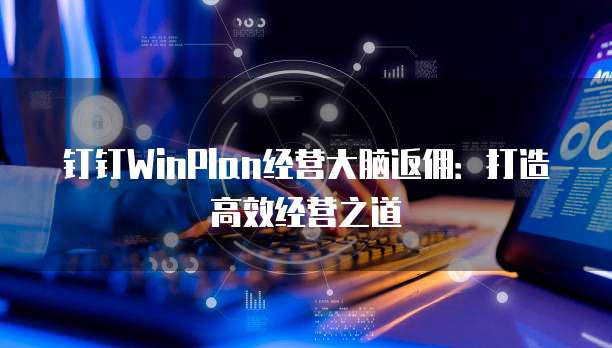 钉钉WinPlan经营大脑返佣:打造高效经营之道