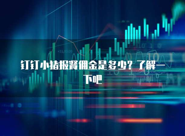 钉钉小猪报餐佣金是多少?了解一下吧