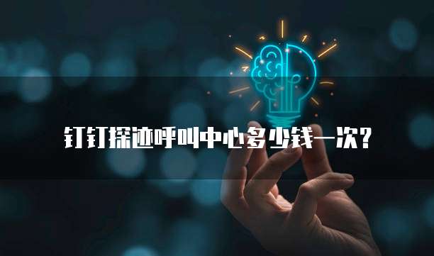 钉钉探迹呼叫中心多少钱一次？
