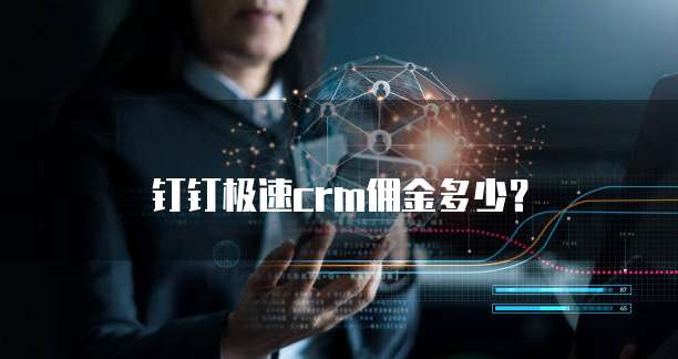 钉钉极速crm佣金多少?