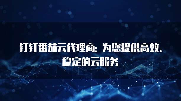 钉钉番茄云代理商: 为您提供高效、稳定的云服务