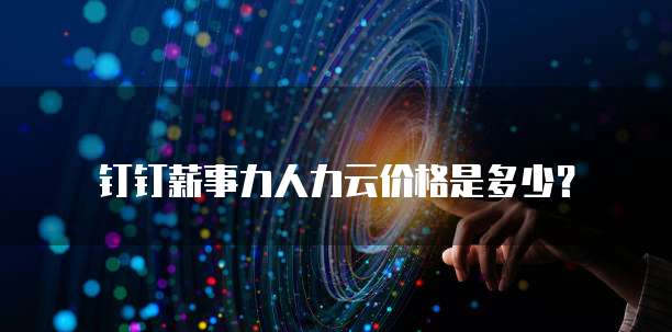 钉钉薪事力人力云价格,钉钉薪事力人力云收费标准