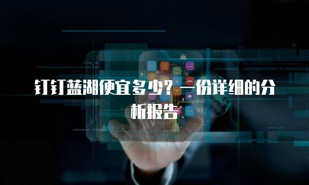 钉钉蓝湖便宜多少?一份详细的分析报告