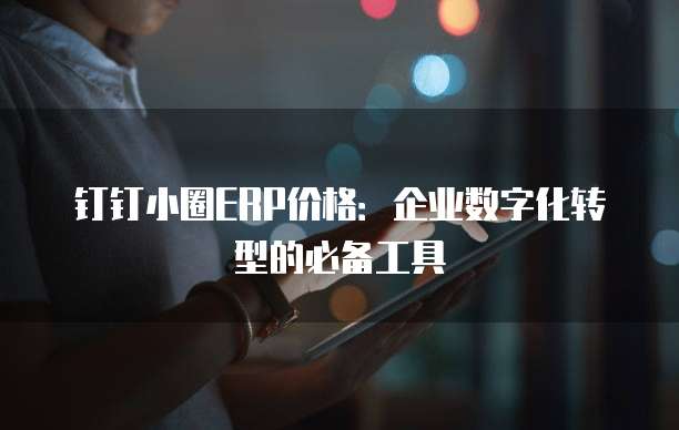 钉钉小圈ERP价格:企业数字化转型的必备工具