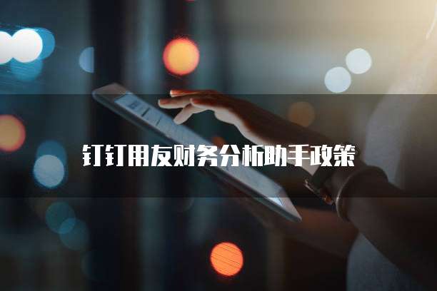 钉钉用友财务分析助手政策