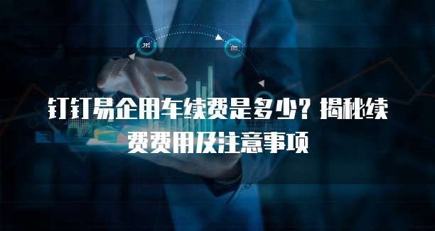 钉钉易企用车续费是多少?揭秘续费费用及注意事项
