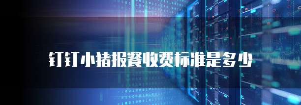 钉钉小猪报餐收费标准是多少