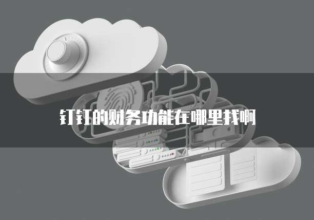 钉钉的财务功能在哪里找啊
