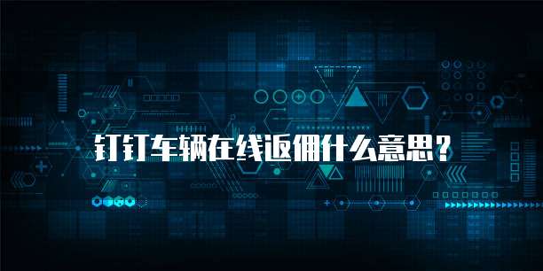 钉钉车辆在线返佣什么意思?