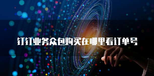 钉钉业务众包购买在哪里看订单号