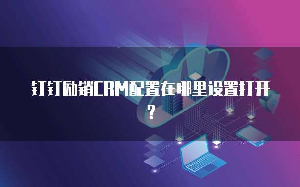 钉钉励销CRM配置在哪里设置打开？