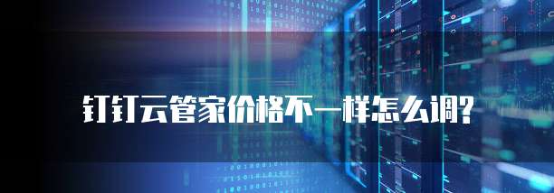 钉钉云管家价格不一样怎么调?