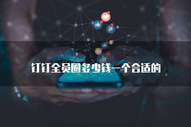 钉钉全员圈多少钱一个合适的