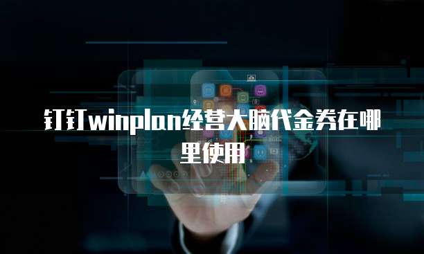 钉钉winplan经营大脑代金券在哪里使用