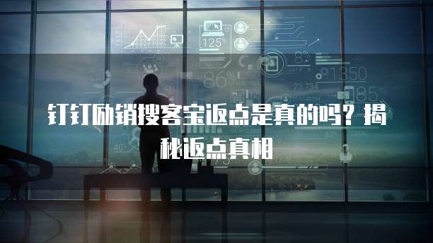 钉钉励销搜客宝返点是真的吗？揭秘返点真相