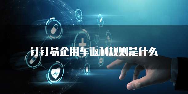 钉钉易企用车返利规则是什么