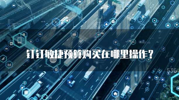 钉钉敏捷预算购买在哪里操作?