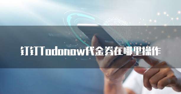 钉钉Todonow代金券在哪里操作