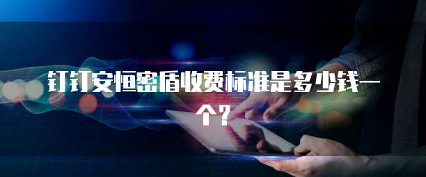 钉钉安恒密盾收费标准是多少钱一个?