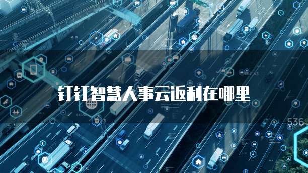钉钉智慧人事云返利在哪里