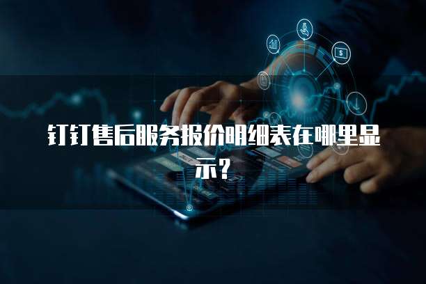 钉钉售后服务报价明细表在哪里显示?