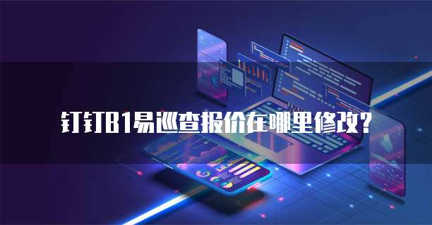 钉钉B1易巡查报价在哪里修改?