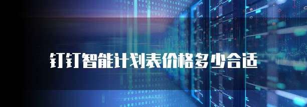钉钉智能计划表价格多少合适