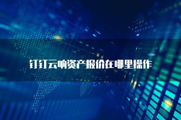 钉钉云呐资产报价在哪里操作