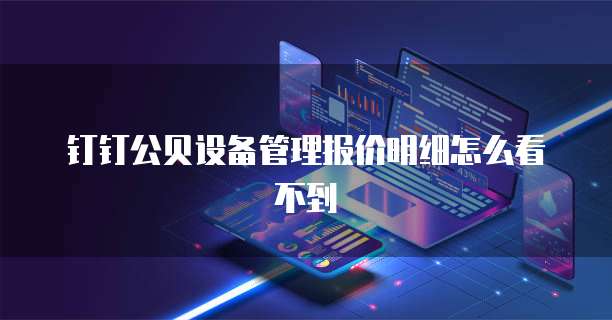 钉钉公贝设备管理报价明细怎么看不到