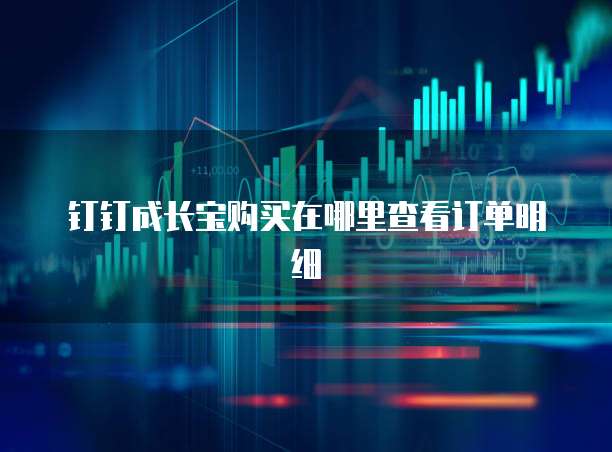 钉钉成长宝购买在哪里查看订单明细