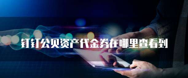 钉钉公贝资产代金券在哪里查看到