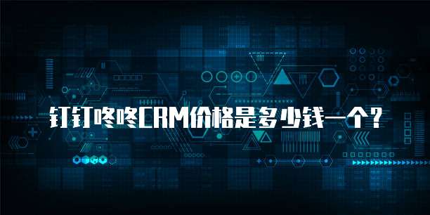 钉钉咚咚CRM价格是多少钱一个?