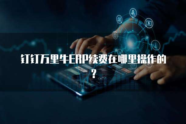 钉钉万里牛ERP续费在哪里操作的？