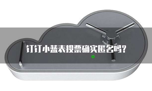 钉钉小蓝表投票确实匿名吗?